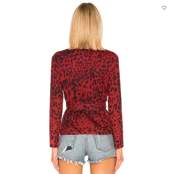 Superdown Red Leopard Print Top NWT - Picture 2 of 4